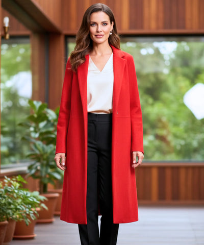 Comprar sobretudo feminino longo de lã batida elegante com corte estruturado para looks urbanos sofisticados e inverno ZARA