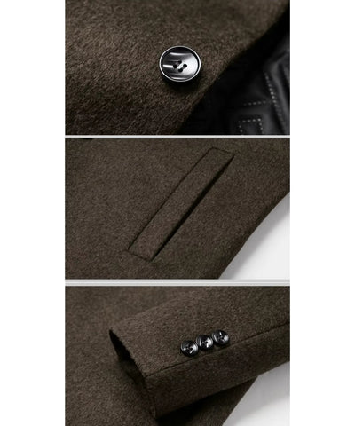 Comprar sobretudo masculino lã batida premium social longo elegante inverno barato em promoção ANELLIMN