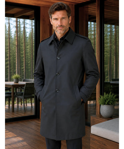 Comprar sobretudo masculino longo botões social elegante executivo trabalho formal em promoção ANELLIMN