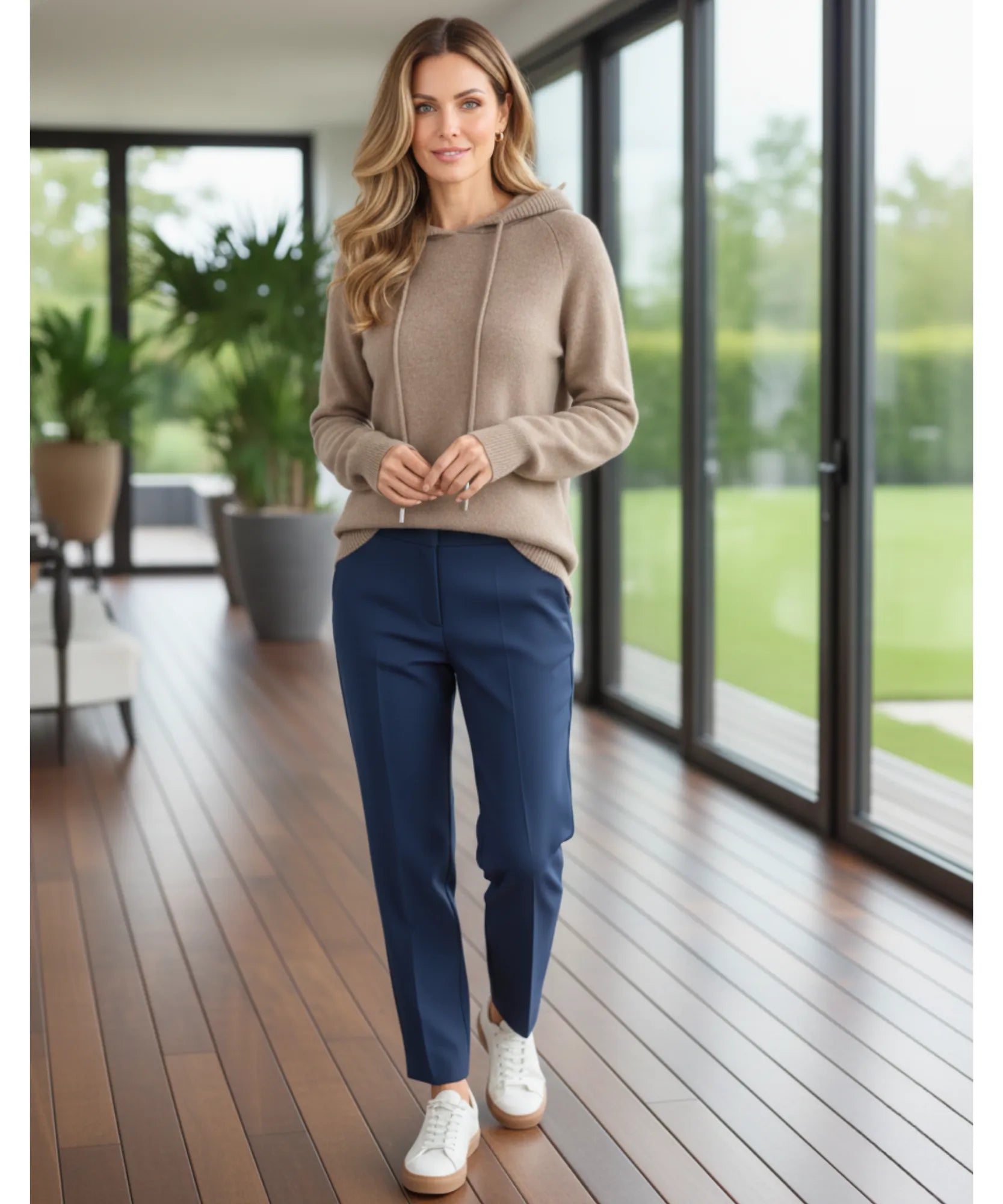 Comprar Suéter Feminino Tricô Capuz Manga Longa Oversized confortável inverno trabalho casual barato promoção ZARA