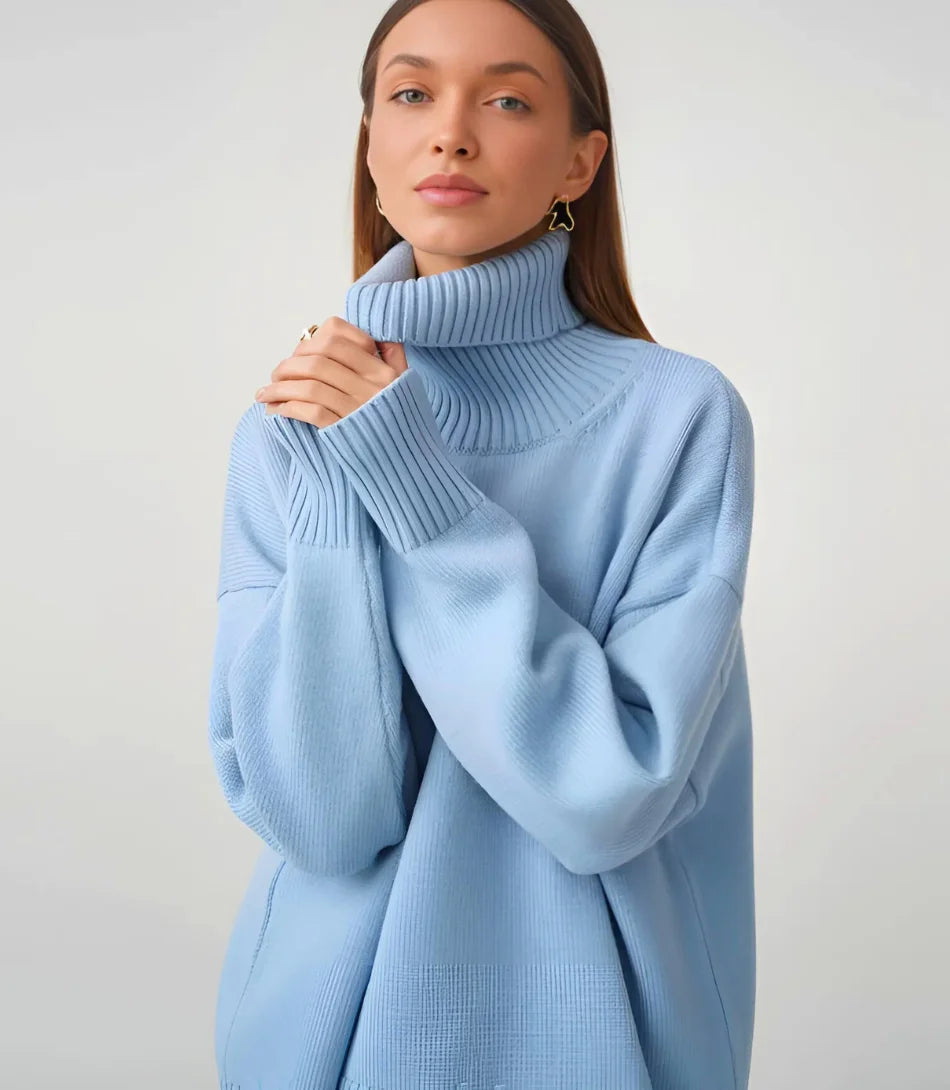 Comprar suéter feminino tricot gola alta 
barato para o inverno