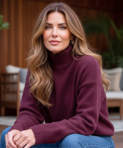 Comprar suéter feminino tricot gola alta encorpado para o inverno ZARA