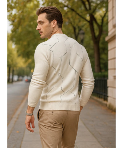 Suéter Masculino Tricot Premium Gola Alta para o Inverno | Milano