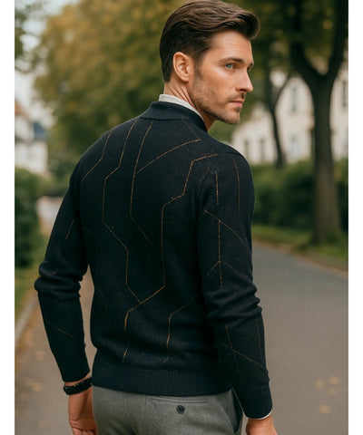 Suéter Masculino Tricot Premium Gola Alta para o Inverno | Milano