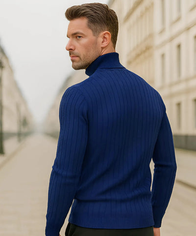 Blusa Masculina Gola Alta Tricot Inverno Elegante | Yoha