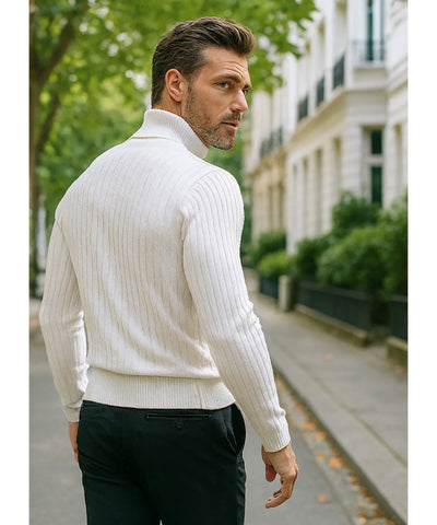 Blusa Masculina Gola Alta Tricot Inverno Elegante | Yoha