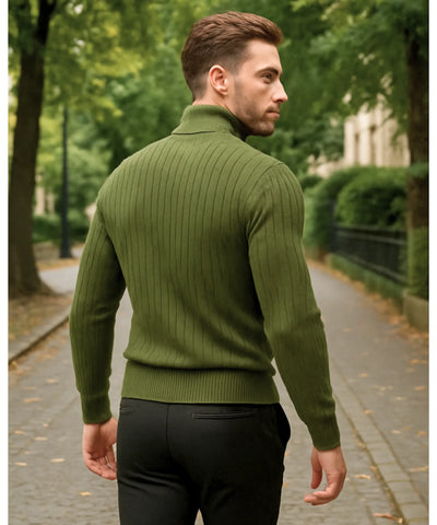 Blusa Masculina Gola Alta Tricot Inverno Elegante | Yoha
