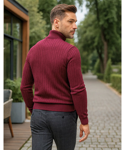 Blusa Masculina Gola Alta Tricot Inverno Elegante | Yoha