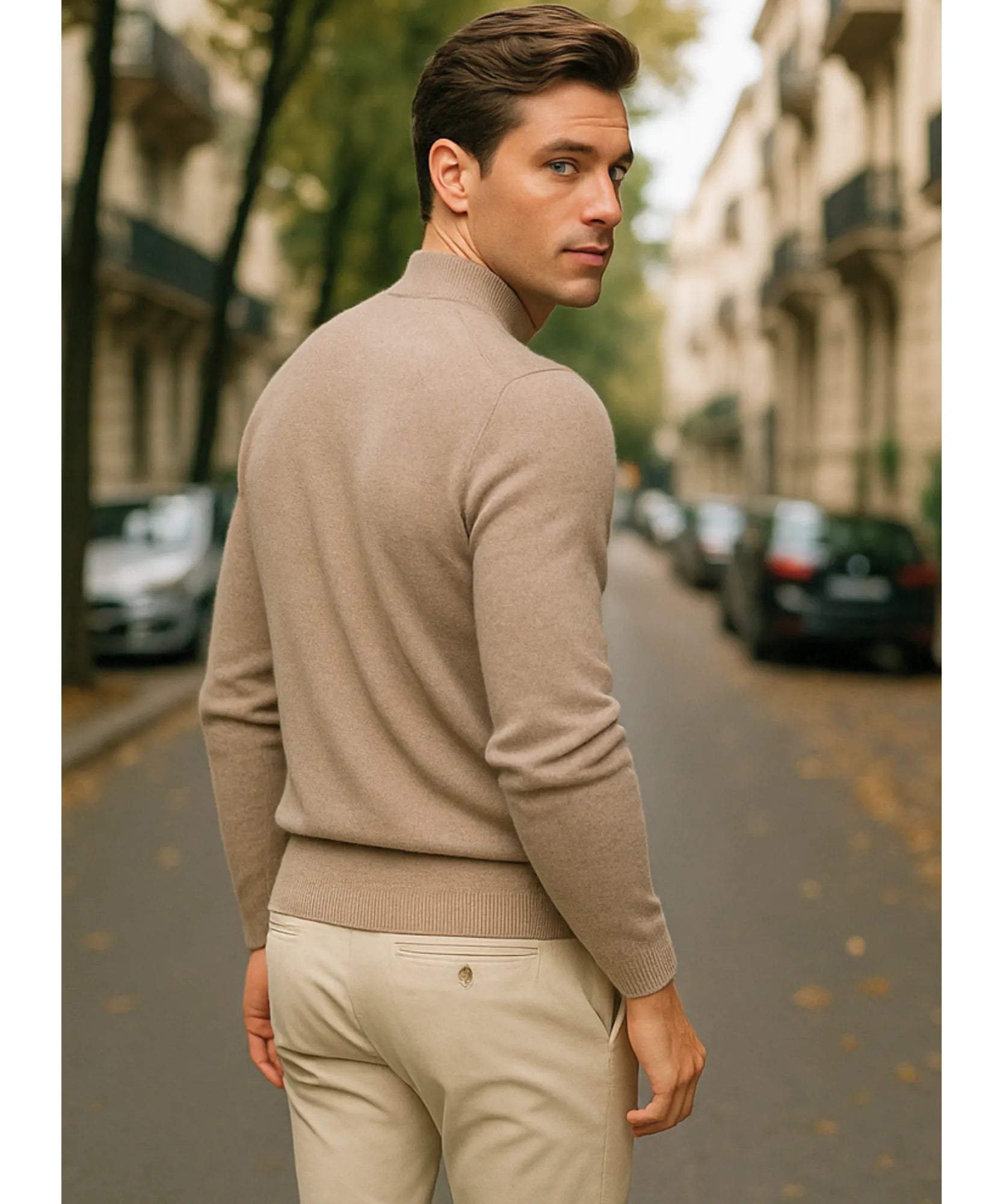Comprar suéter masculino gola média tricot inverno básico elegante clássico premium em promoção ZARA
