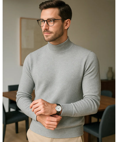 Suéter Masculino Gola Média Tricot Inverno Básico | Luand