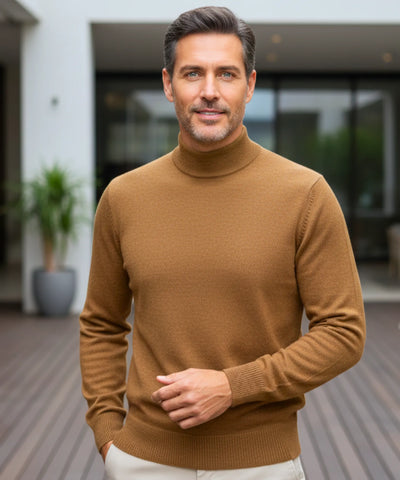 Suéter Masculino Gola Média Tricot Inverno Básico | Luand