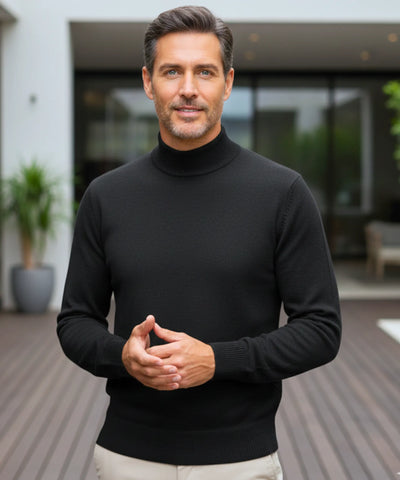 Suéter Masculino Gola Média Tricot Inverno Básico | Luand