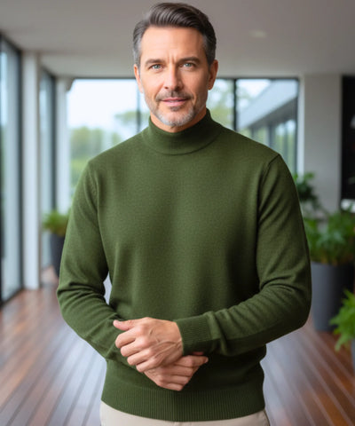 Suéter Masculino Gola Média Tricot Inverno Básico | Luand