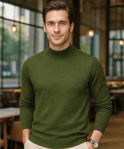 Suéter Masculino Gola Média Tricot Inverno Básico | Luand