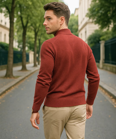 Suéter Masculino Gola Média Tricot Inverno Básico | Luand
