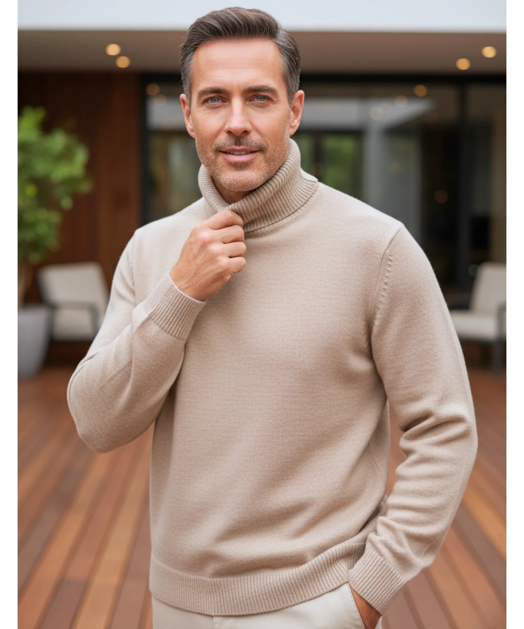 Comprar suéter masculino térmico gola alta com forro peluciado em plush para dias frios com estilo e conforto em promoção ZARA