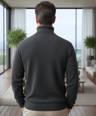 Comprar suéter masculino térmico gola alta com forro peluciado em plush para dias frios com estilo e conforto em promoção ZARA