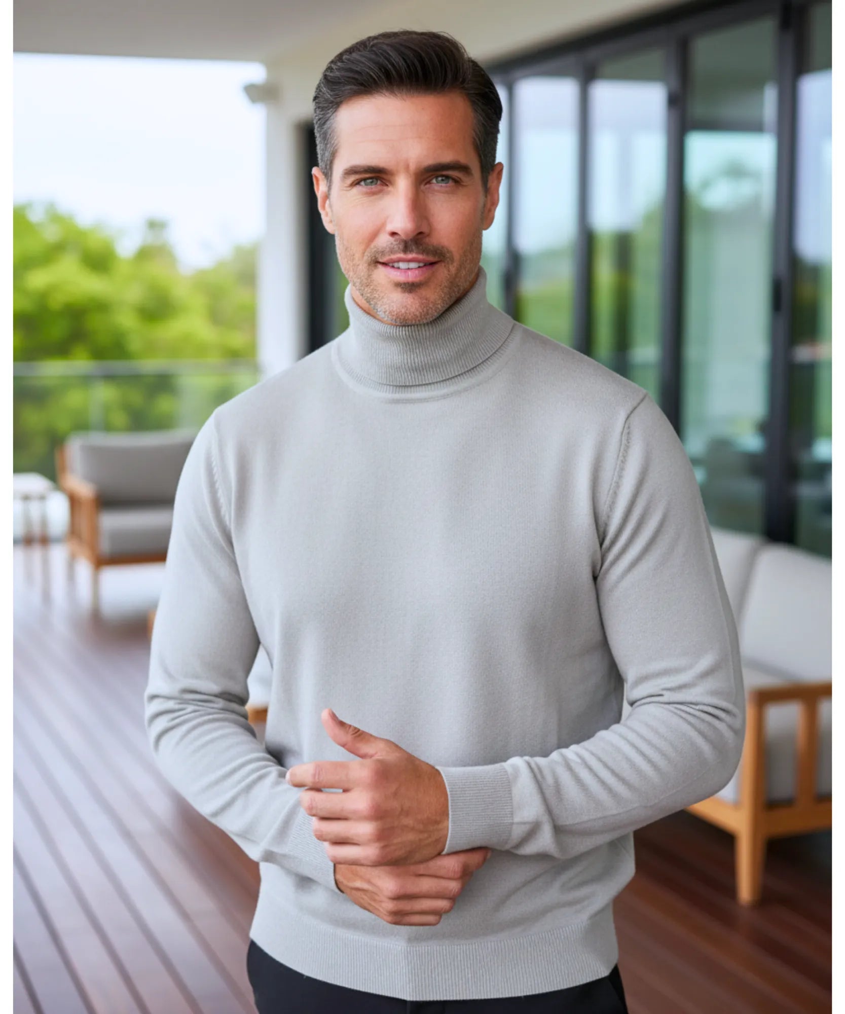 Comprar suéter masculino térmico gola alta com forro peluciado em plush para dias frios com estilo e conforto em promoção ZARA