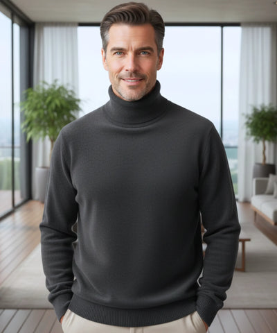 Comprar suéter masculino térmico gola alta com forro peluciado em plush para dias frios com estilo e conforto em promoção ZARA
