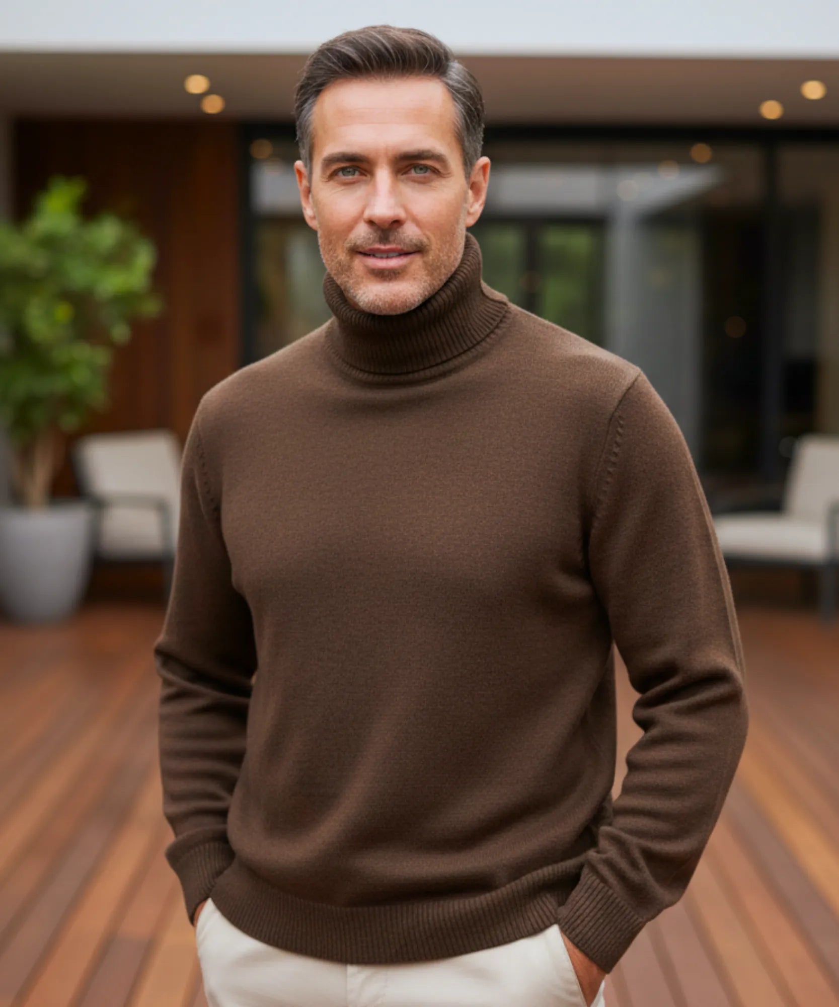 Comprar suéter masculino térmico gola alta com forro peluciado em plush para dias frios com estilo e conforto em promoção ZARA