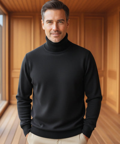 Comprar suéter masculino térmico gola alta com forro peluciado em plush para dias frios com estilo e conforto em promoção ZARA