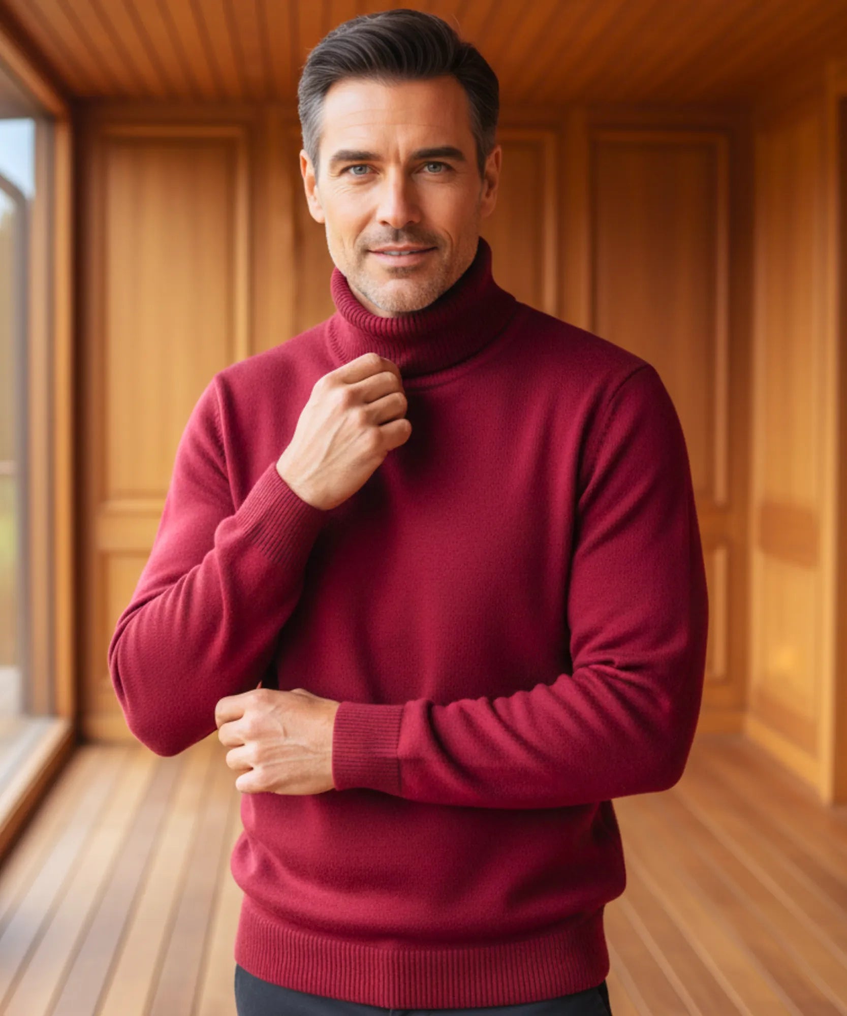 Comprar suéter masculino térmico gola alta com forro peluciado em plush para dias frios com estilo e conforto em promoção ZARA