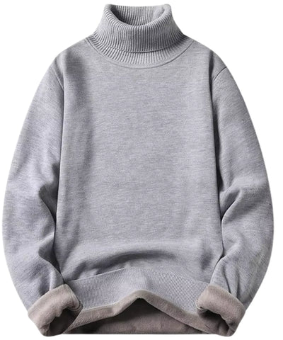 Comprar suéter masculino térmico gola alta com forro peluciado em plush para dias frios com estilo e conforto em promoção ZARA