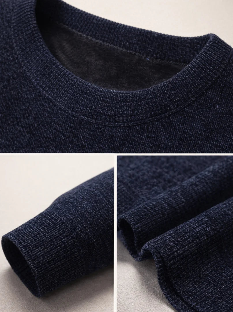 Comprar suéter masculino tricot gola redonda confortável elegante em promoção