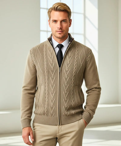 Comprar suéter masculino tricot botões forro xadrez confortável elegante inverno casual barato ou em promoção