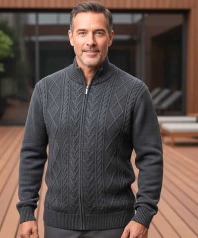Comprar Suéter Masculino Tricot Botões Forro Xadrez Casual ZARA