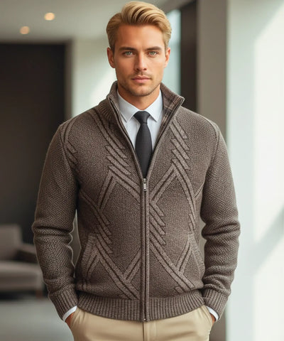 Comprar suéter masculino tricot botões forro xadrez confortável elegante inverno casual barato ou em promoção