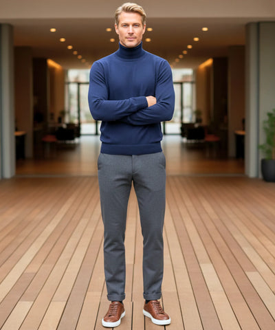 Comprar suéter masculino tricot gola alta premium conforto elegante social casual barato promoção ZARA