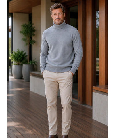 Comprar suéter masculino tricot gola alta premium conforto elegante social casual barato promoção ZARA