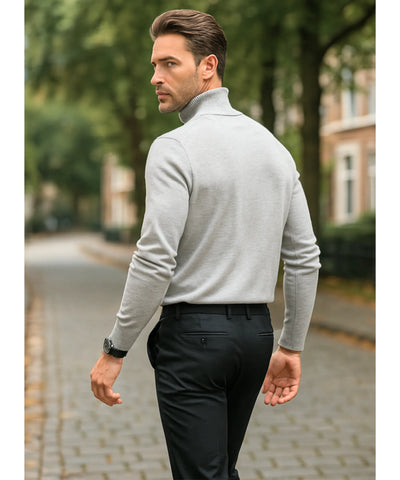 Suéter Masculino Tricot Gola Alta Premium Elegante | Tiê