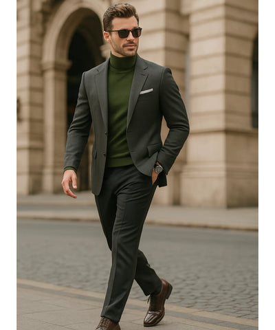 Suéter Masculino Tricot Gola Alta Premium Elegante | Tiê