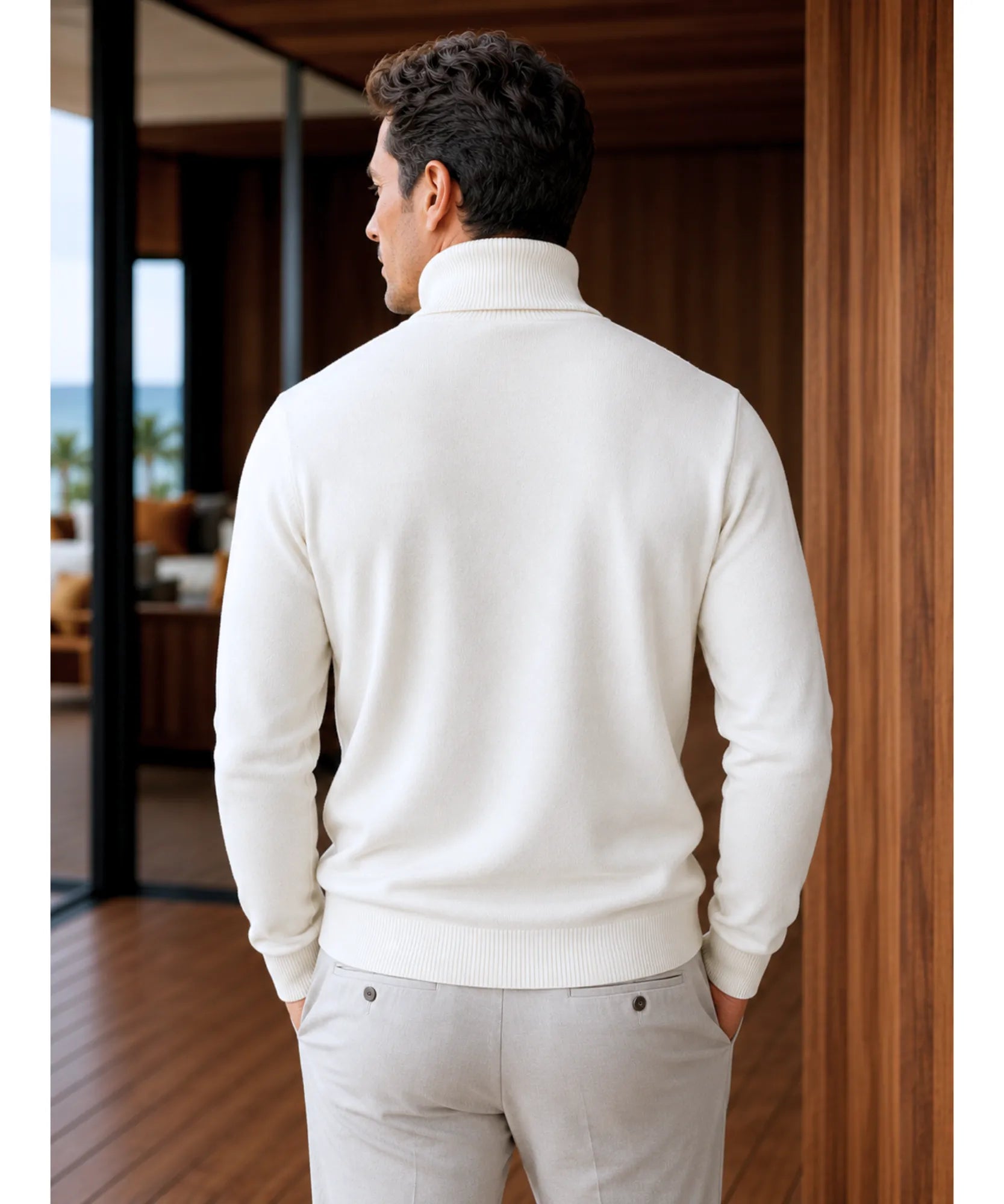 Comprar suéter masculino tricot gola alta premium conforto elegante social casual barato promoção ZARA