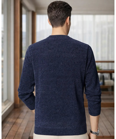 Comprar suéter masculino tricot gola redonda confortável elegante em promoção