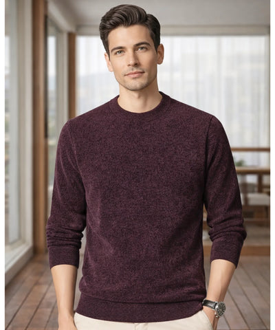 Comprar suéter masculino tricot gola redonda confortável elegante em promoção