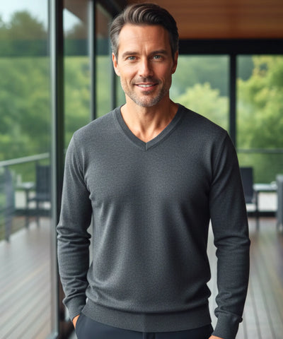 Comprar suéter masculino tricot gola V barato ou em promoção
