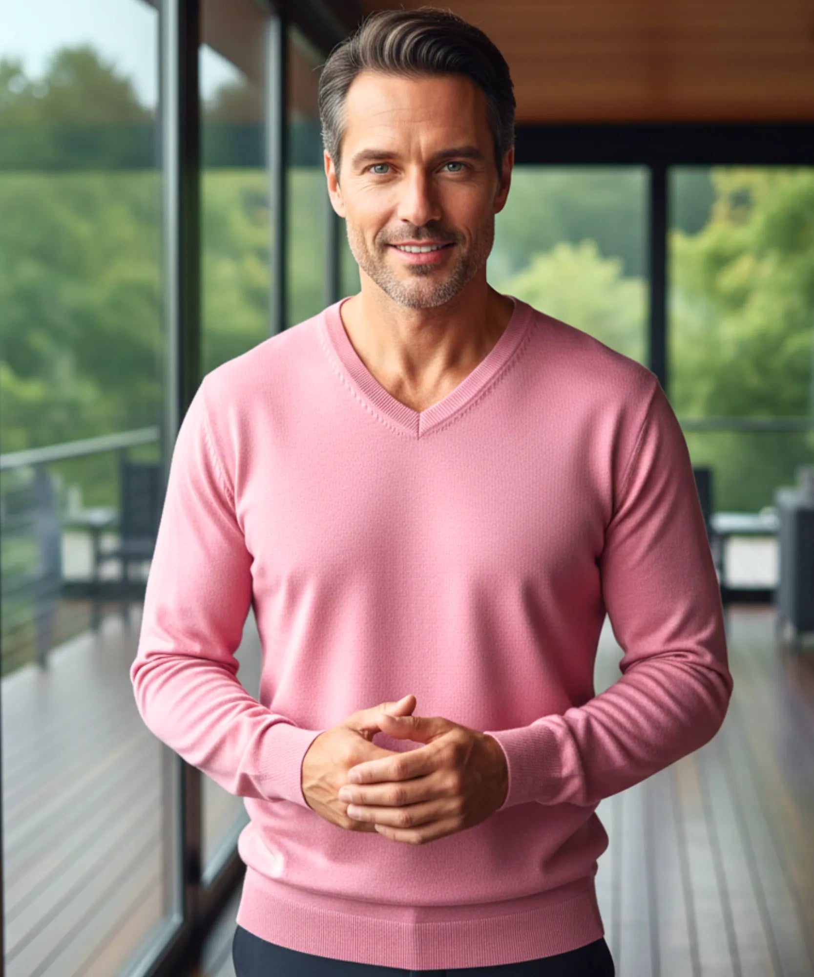 Comprar suéter masculino tricot gola V barato ou em promoção