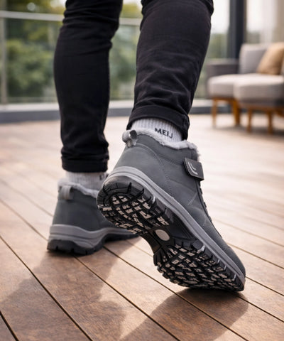 Comprar tênis bota masculino inverno forro peluciado quente velcro antiderrapante impermeável barato ou em promoção