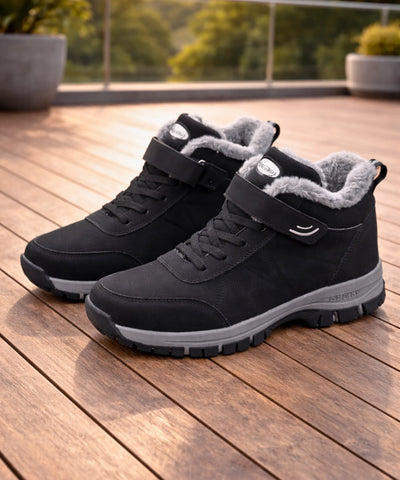 Comprar tênis bota masculino inverno forro peluciado quente velcro antiderrapante impermeável barato ou em promoção