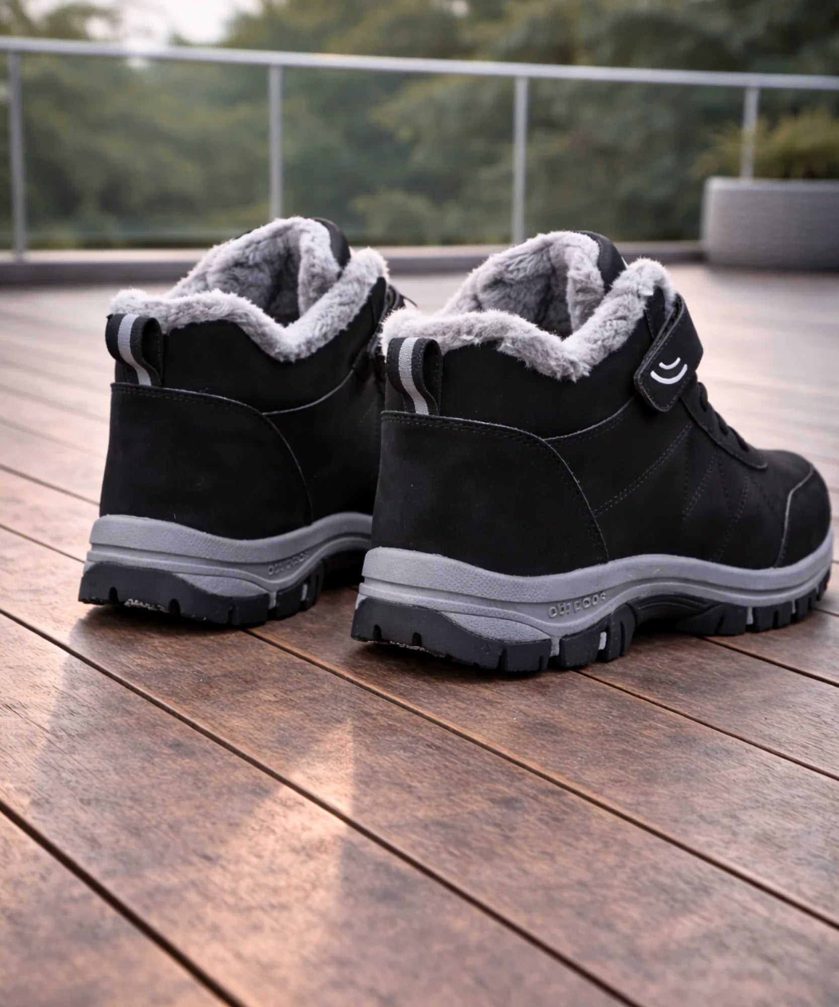 Comprar tênis bota masculino inverno forro peluciado quente velcro antiderrapante impermeável barato ou em promoção
