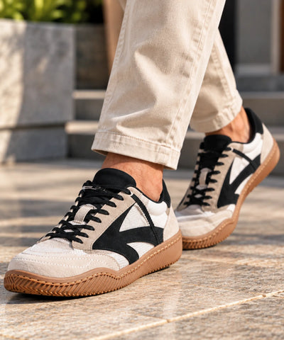 Comprar tênis retrô masculino cano baixo bege em promoção Anellimn