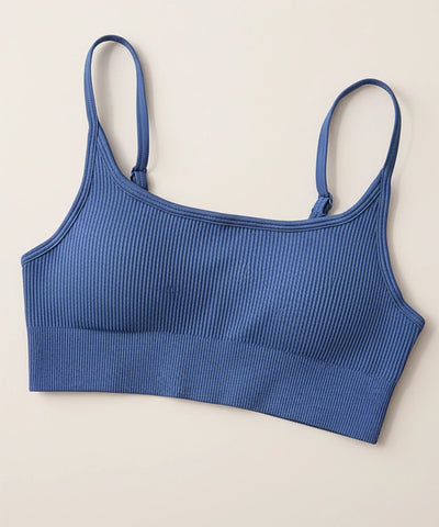 Comprar top feminino ribana confortável academia fitness alças ajustáveis malha macia sustentação natural barato promoção