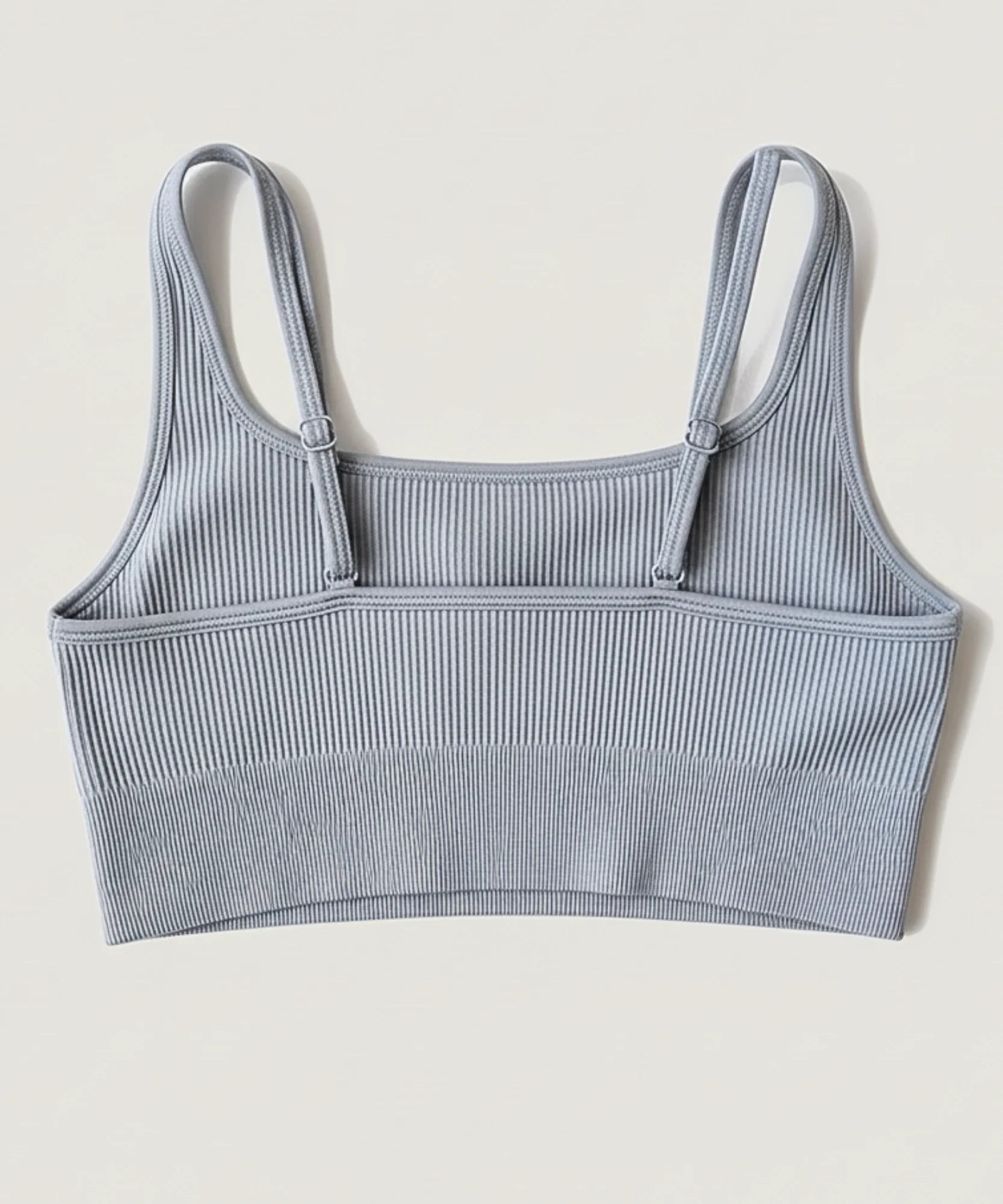 Comprar top feminino ribana confortável academia fitness alças ajustáveis malha macia sustentação natural barato promoção