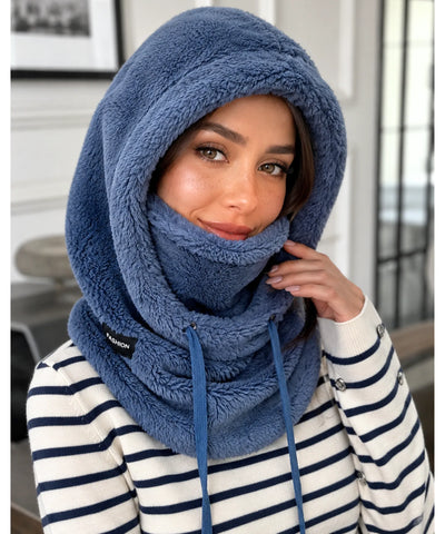 Touca Balaclava Feminina Pelúcia com Capuz e Máscara | Conie
