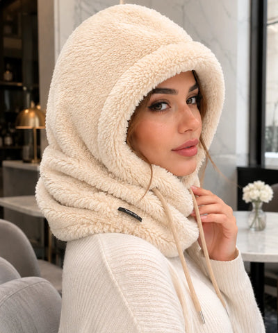 Touca Balaclava Feminina Pelúcia com Capuz e Máscara | Conie