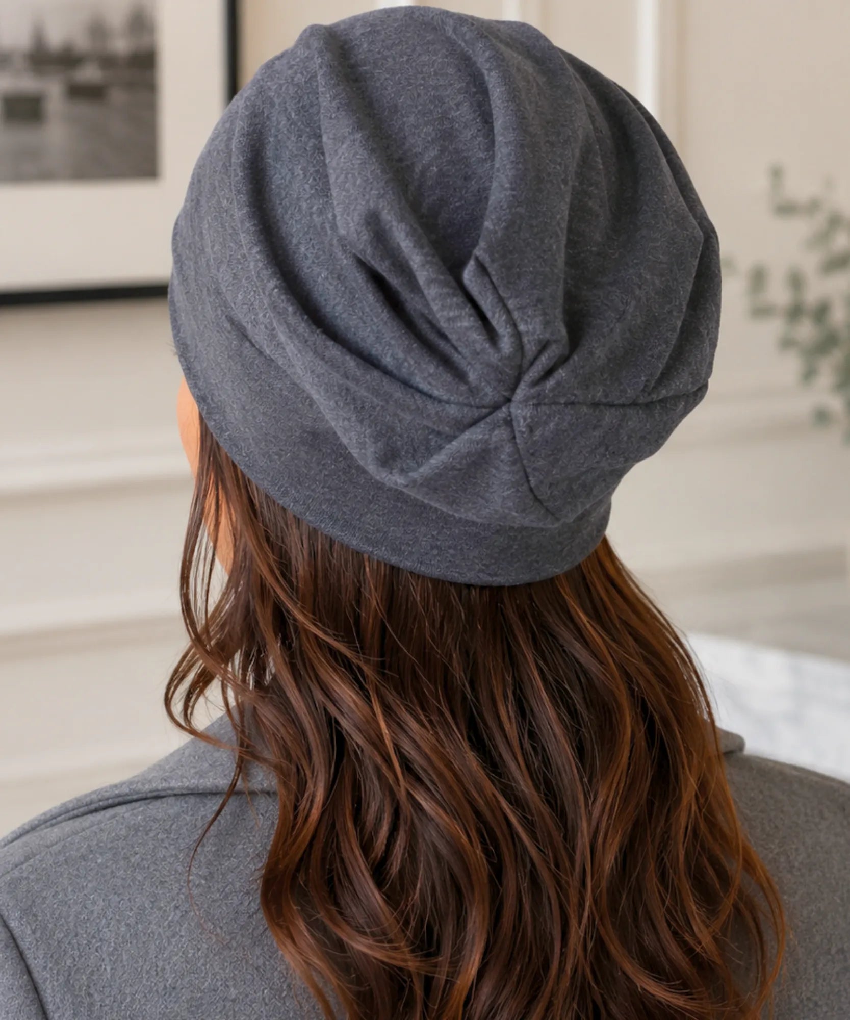 Comprar touca feminina oversized malha lisa leve elástica inverno verão em promoção ANELLIMN