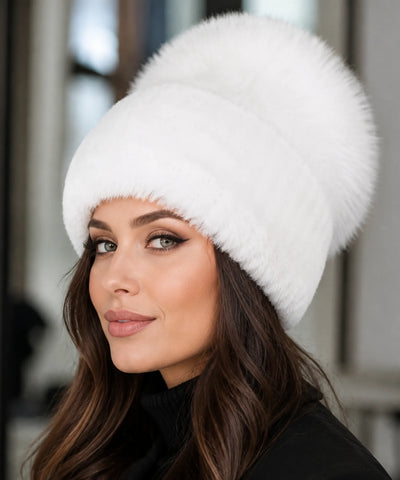 Comprar touca feminina tricot com pompom térmica antialérgica dupla proteção frio extremo inverno em promoção ANELLIMN 